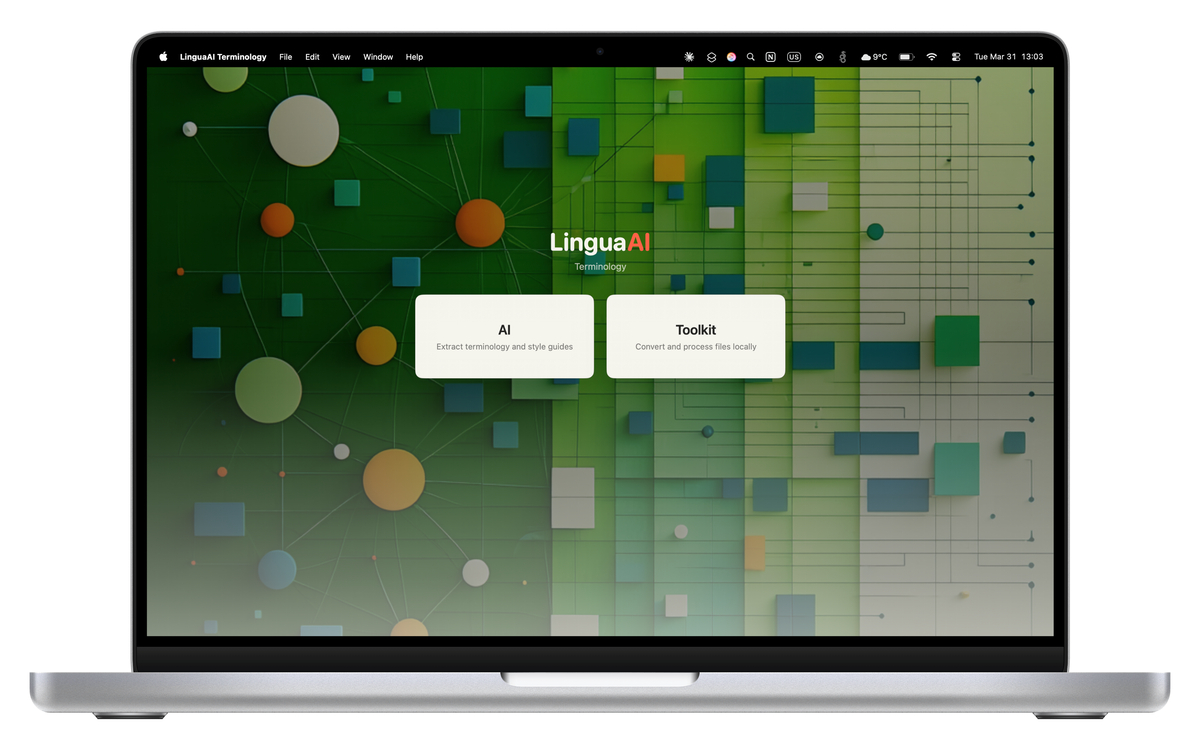 Terminology Home Screen